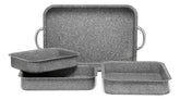 Set De Moldes Y Rosticero Lamex Con Antiadherente Stone 360°